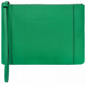 Longchamp 3D Pouch - Leather Green USA | 30032HCV129