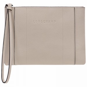 Longchamp 3D Pouch - Leather Grey USA | 30032HCV299-