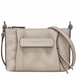 Longchamp 3D S Crossbody bag - Leather Grey USA | 10199HCV299