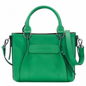 Longchamp 3D S Handbag - Leather Green USA | 10197HCV129