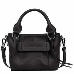 Longchamp 3D XS Handbag - Leather Bag Black | 10254HCV001