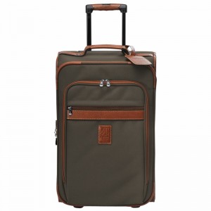 Longchamp Boxford M Suitcase - Recycled canvas Brown USA | L1429080042