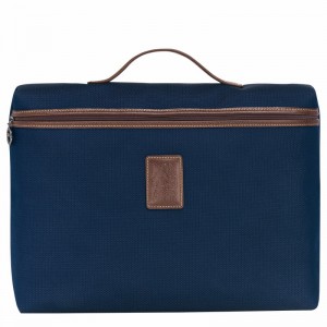 Longchamp Boxford S Briefcase - Recycled canvas Blue USA | L2182080127