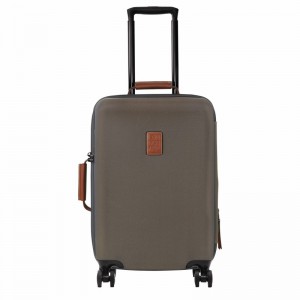 Longchamp Boxford S Suitcase - Recycled canvas Brown USA | 24017080042-