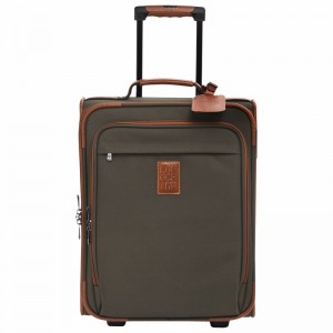 Longchamp Boxford S Suitcase - Recycled canvas Brown USA | L1422080042-