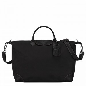 Longchamp Boxford S Travel bag - Recycled canvas Black USA | L1624080001-