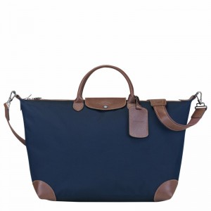 Longchamp Boxford S Travel bag - Recycled canvas Blue USA | L1624080127-