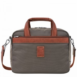 Longchamp Boxford S Travel bag - Recycled canvas Brown USA | L1658080042