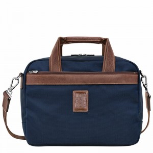 Longchamp Boxford S Travel bag - Recycled canvas Blue USA | L1658080127