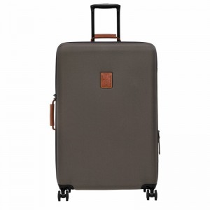 Longchamp Boxford XL Suitcase - Recycled canvas Brown USA | 24028080042