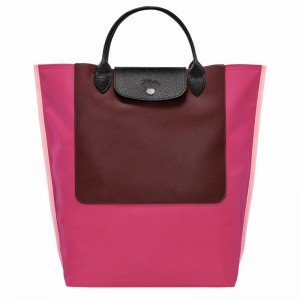 Longchamp Cabas M Tote bag - Canvas Fuchsia USA | 10264093J13