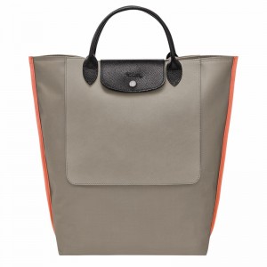 Longchamp Cabas M Tote bag - Canvas Grey USA | 10264093266