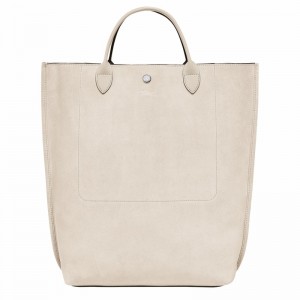 Longchamp Cabas M Tote bag - Leather Beige USA | 10277HFO237