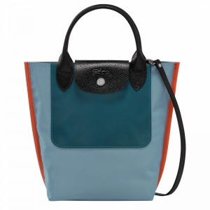 Longchamp Cabas XS Tote bag - Canvas Blue USA | 10263093427