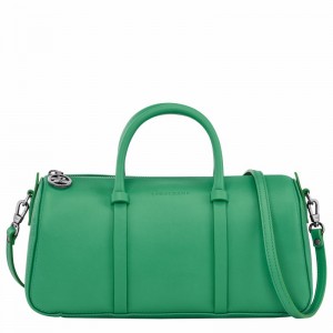 Longchamp Daylong M Handbag - Leather Green USA | 10271HFK129