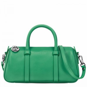 Longchamp Daylong S Handbag - Leather Green USA | 10270HFK129