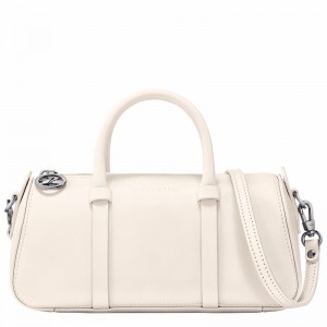 Longchamp Daylong S Handbag - Leather White USA | 10270HFK037