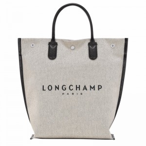 Longchamp Essential M Tote bag - Canvas White USA | 10211HSG037