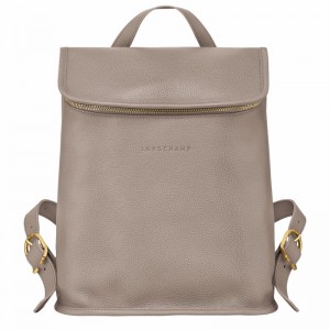 Longchamp Le FOULONNÉ Backpack - Leather Grey USA | 10195021P55