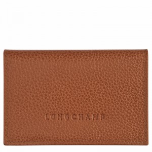 Longchamp Le FOULONNÉ Card holder - Leather Caramel USA | L3243021121-