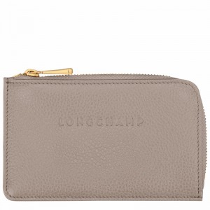 Longchamp Le FOULONNÉ Card holder - Leather Grey USA | 30036021P55-