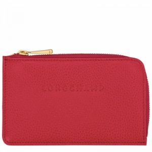 Longchamp Le FOULONNÉ Card holder - Leather Red USA | 30036021C39