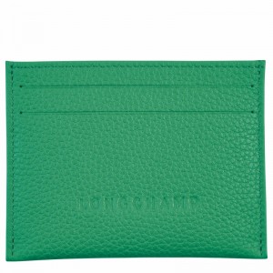 Longchamp Le FOULONNÉ Cardholder - Leather Green USA | L3218021129