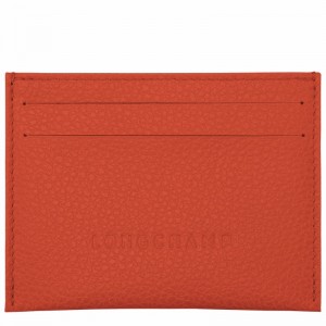 Longchamp Le FOULONNÉ Cardholder - Leather Orange USA | L3218021685