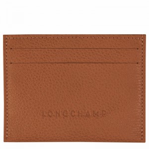 Longchamp Le FOULONNÉ Cardholder - Leather Caramel USA | L3218021121