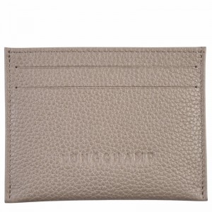 Longchamp Le FOULONNÉ Cardholder - Leather Grey USA | L3218021P55