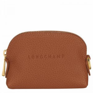 Longchamp Le FOULONNÉ Coin purse - Leather Caramel USA | L3686021121