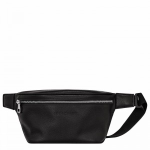 Longchamp Le FOULONNÉ M Belt bag - Leather Black USA | 20045021047