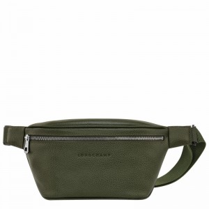 Longchamp Le FOULONNÉ M Belt bag - Leather Khaki USA | 20045021A23