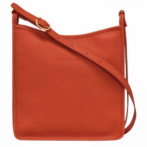 Longchamp Le FOULONNÉ M Crossbody bag - Leather Orange USA | 10140021685