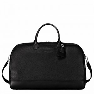 Longchamp Le FOULONNÉ M Travel bag - Leather Black USA | L1302021047