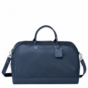 Longchamp Le FOULONNÉ M Travel bag - Leather Navy USA | L1302021556