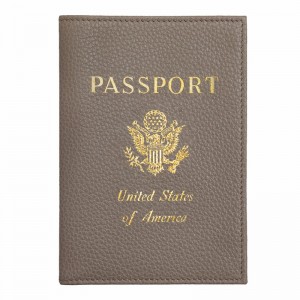 Longchamp Le FOULONNÉ Passport cover - Leather Grey USA | L3416021USP55-