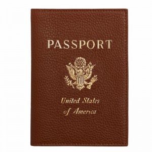 Longchamp Le FOULONNÉ Passport cover - Leather Caramel USA | L3416021US121