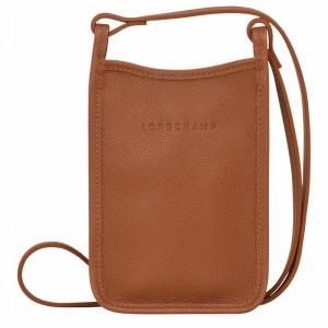 Longchamp Le FOULONNÉ Phone case - Leather Caramel USA | 34200021121