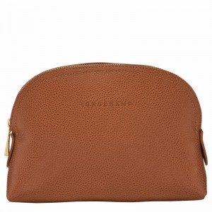 Longchamp Le FOULONNÉ Pouch - Leather Caramel USA | L2527021121