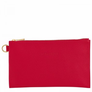 Longchamp Le FOULONNÉ Pouch - Leather Red USA | L2541021C39