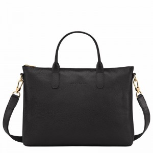 Longchamp Le FOULONNÉ S Briefcase - Leather Black USA | 20032021001