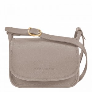 Longchamp Le FOULONNÉ S Crossbody bag - Leather Grey USA | 10134021P55