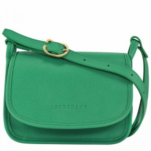 Longchamp Le FOULONNÉ S Crossbody bag - Leather Green USA | 10134021129