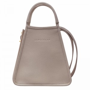 Longchamp Le FOULONNÉ S Handbag - Leather Grey USA | 10233021P55