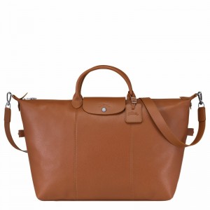 Longchamp Le FOULONNÉ S Travel bag - Leather Caramel USA | L1624021F72