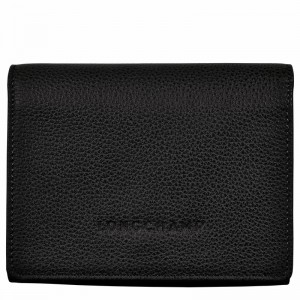 Longchamp Le FOULONNÉ Wallet - Leather Black USA | 30021021001