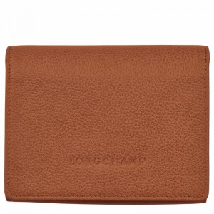 Longchamp Le FOULONNÉ Wallet - Leather Caramel USA | 30021021121