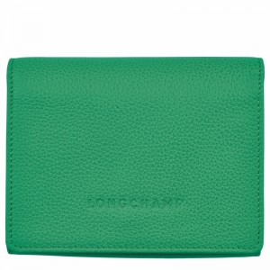 Longchamp Le FOULONNÉ Wallet - Leather Green USA | 30021021129