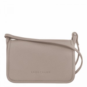 Longchamp Le FOULONNÉ XS Clutch - Leather Grey USA | 10133021P55